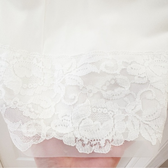 Vintage Lace Sheer Lingerie Slip Dress White sz Small - Picture 4 of 6